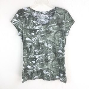 Style & Co Sport Essential Tee Olive Green Top
